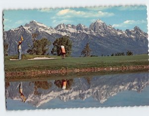 Postcard 13th Green Jackson Hole Golf & Tennis Club Wyoming USA