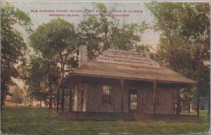 Postcard Old Cahoka Court House 1st in Illinois Jackson Park Chicago IL