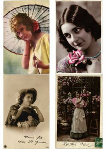 FEMMES LADIES GLAMOUR REAL PHOTO lot of 900 CPA Pre-1940 Part 2. (L2449)