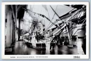 c1950's Lagoda Bourne Whaling Museum New Bedford MA RPPC Photo Vintage Postcard