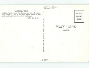 Pre-1980 CAR EXITING THE HIGHWAY Amarillo Texas TX i0789