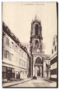 Postcard Old Schlestadt street Babil
