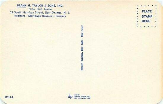 NJ, East Orange, New Jersey, Frank H. Taylor & Sons Inc