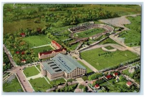 1946 Aerial View Of Athletic Dept. Purdue Univ. Indianapolis Indiana Postcard