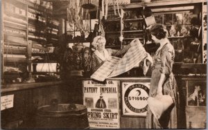 Interior Miner Grant's General Store Sturbridge Massachusetts Postcard C085