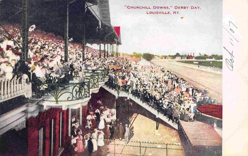 Churchill Downs Derby Day Horse Track Louisville Kentucky 1910c postcard 