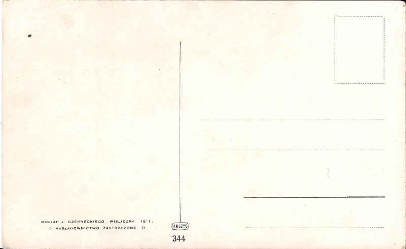 Beautiful Polish Woman, Artist Signed Zmurko, Art Nouveau Fashion, 1911 Poland