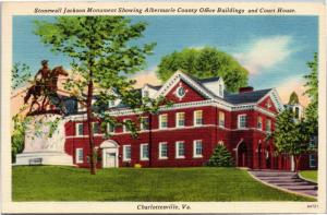 Stonewall Jackson Monument with Albermarle County Office And Court House