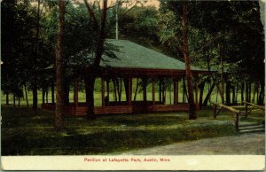 Pavilion Lafayette Park Austin Minnesota Postcard