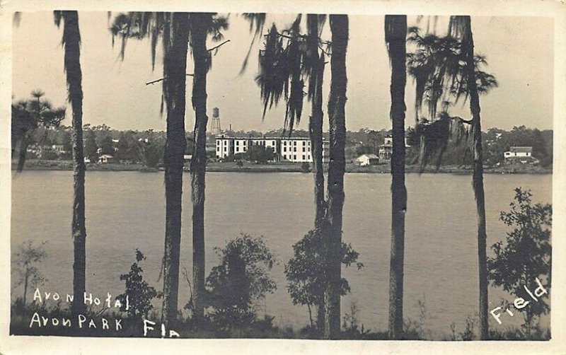 Avon Park FL Panoramic View Avon Hotel Real Photo Postcard