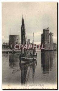 Postcard Old fishing boat La Rochelle Boat fisherman returning to port