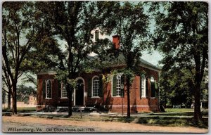 1914 Old Court House Built 1769 Williamsburg Virginia VA Posted Postcard