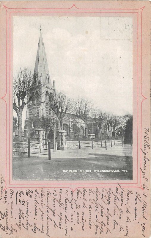 br109362 parish church wellingborough real photo uk