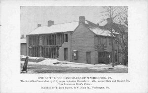 Beck's Corner Main & Maiden Streets Washington Pennsylvania 1910c postcard