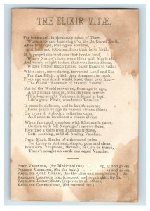 1880s Chesebrough Mfg. Co. Vaseline Poem On Back Egyptian Obelisk P223