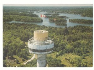 Thousand Islands Skydeck, Hill Island, Ontario, Chrome Aerial View Postcard