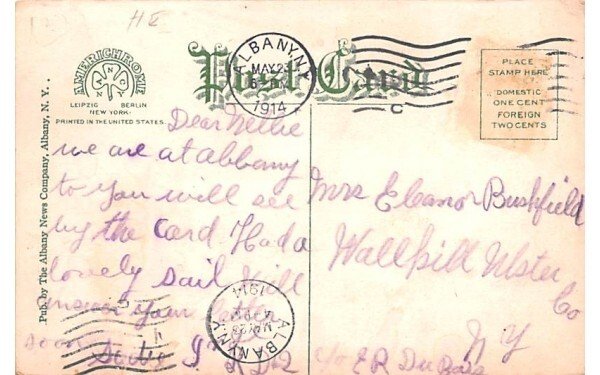 The King Fountain Albany, New York Postcard