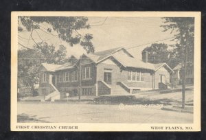 WEST PLAINS MISSOURI FIRST CHRISTIAN CHURCH VINTAGE POSTCARD