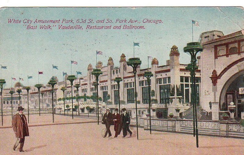 Postcard White City Amusement Chicago IL Vaudeville