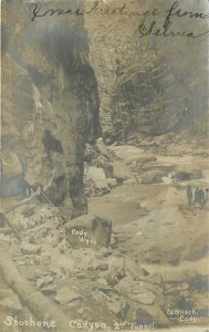 Postcard RPPC 1906 Wyoming Cody Shoshone Canyon 2nd Tunnel Hiscock 23-12215