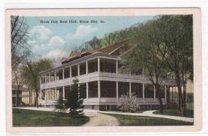 Boat Club Sioux City Iowa 1920c postcard
