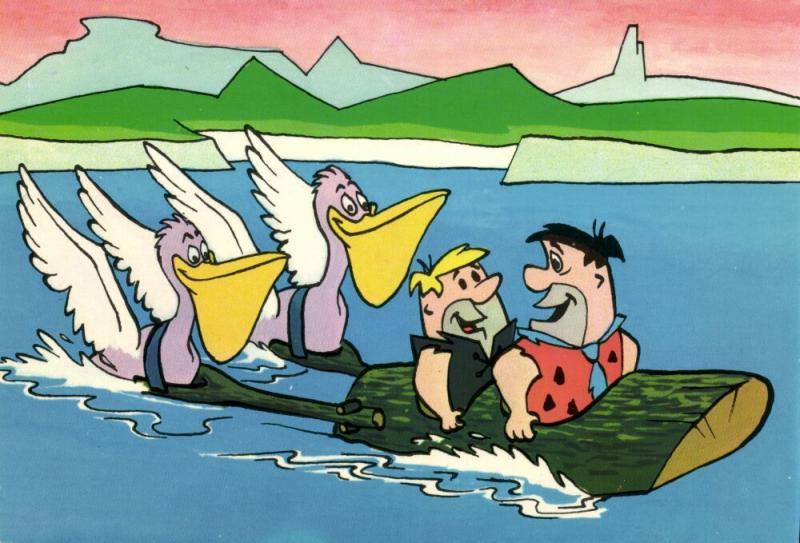 American Animated Television Sitcom THE FLINTSTONES, Fred & Barney (1966)