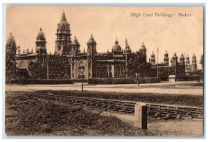 c1940's Entrance View to High Court Buildings Madras India Unposted Postcard