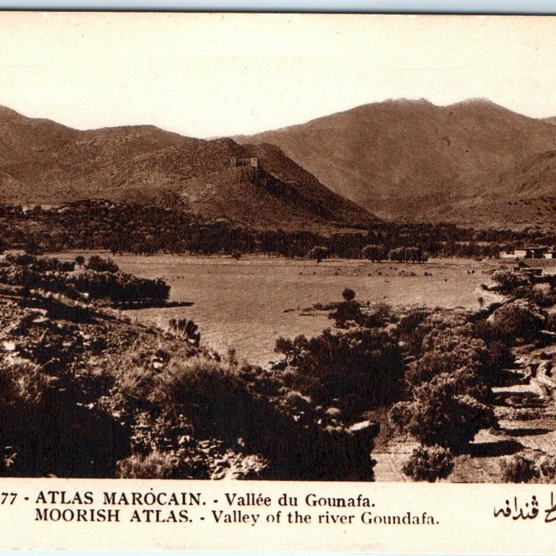 c1910s Morocco Atlas Marocain Valley of the river Goundafa Postcard Gounafa A40