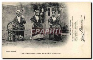 Old Postcard Folklore songs of Jean Rameau illustrees Spinners