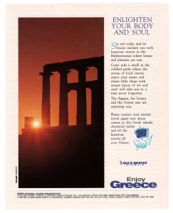 Olympic Airways - 1990's Vintage Ad (Enjoy Greece - Tourism)