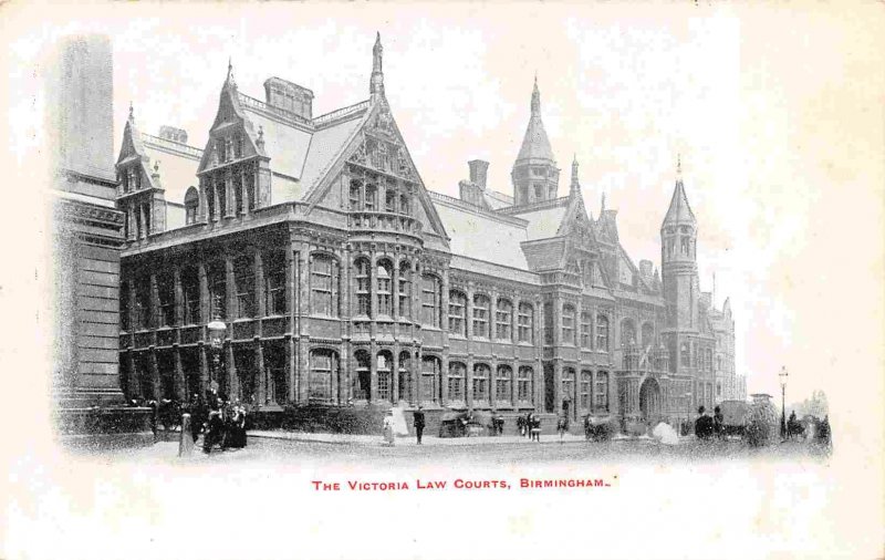 Victoria Law Courts Birmingham England UK 1910c postcard