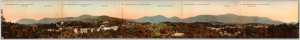 5 Panel Hand Colored  Blue Ridge Mountains  Tryon  North Carolina    Postcard