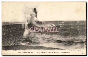 Old Postcard Charente Ile d & # 39Oleron La Cotiniere La Tempete Lighthouse L...