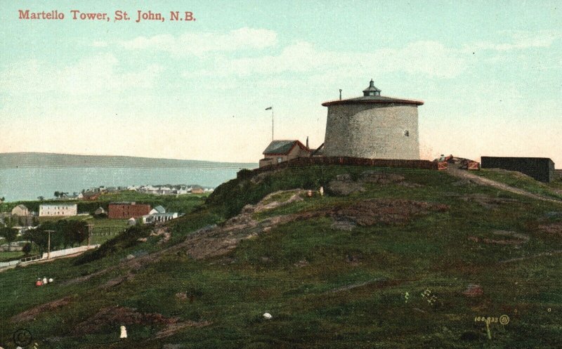 Vintage Postcard 1910's Martello Tower St. John New Brunswick Canada