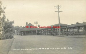 Depot, Massachusetts, Manchester-by-the-Sea, RPPC, Boston & Maine Railroad,Photo