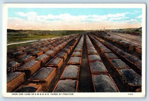 Duluth Minnesota MN Postcard Iron Ore Cars Yards Proctor Mining Railroad c1940
