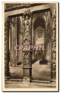 Old Postcard Cathedral of & # 39Amiens Nef View Of Savior Portal