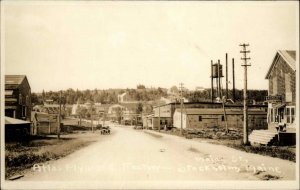 Stockholm ME Atlas Plywood Factory Main St. c1920s Real Photo Postcard