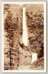 Multnomah Falls Columbia River Highway Oregon RPPC Postcard A45