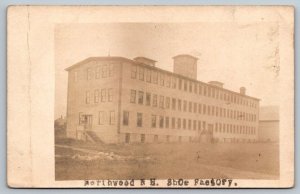 RPPC Northwood  New Hampshire  Shoe Factory  Real Photo  Postcard  1912