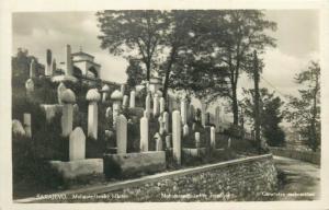 Mohammedan cemetery Sarajevo Bosnia and Herzegovina Real Photo Postcard