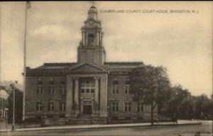 Bridgeton NJ County Court House Old Postcard