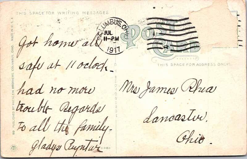 Postcard LIBRARY SCENE Columbus Ohio OH AM3376