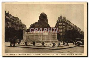 Old Postcard Paris The Lion of Belfort