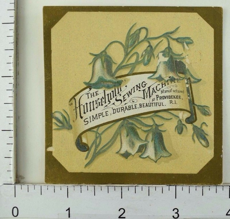 1870's-80's The Household Sewing Machine Co Lily-Of-The-Valley Art Nouveau P53