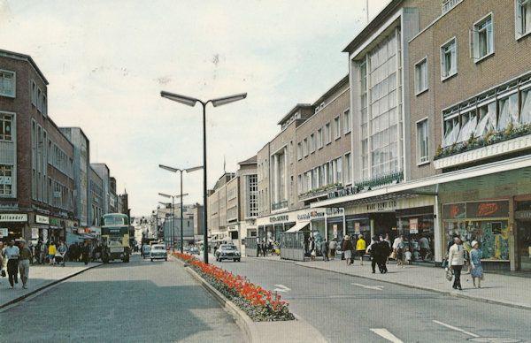 Boots The Chemists High Street Exeter 1960s Postcard