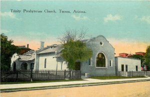 c1910 Tucson Arizona Trinity Presbyterian Church religious Postcard 25-9672