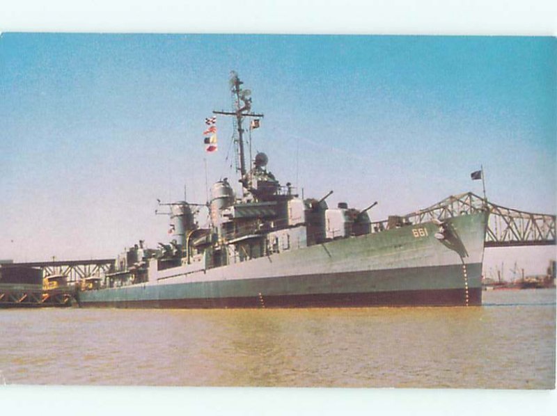 Pre-1980 military USS KIDD NAVY SHIP BOAT Baton Rouge Louisiana LA AF3886