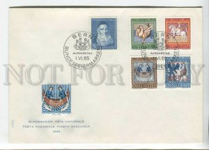 445003 Switzerland 1965 FDC Pro Patria painting Florentini set of stamps