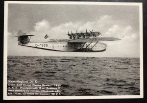 Mint Dornier DOX Giant Seaplane Real Picture Postcard Landing 1932